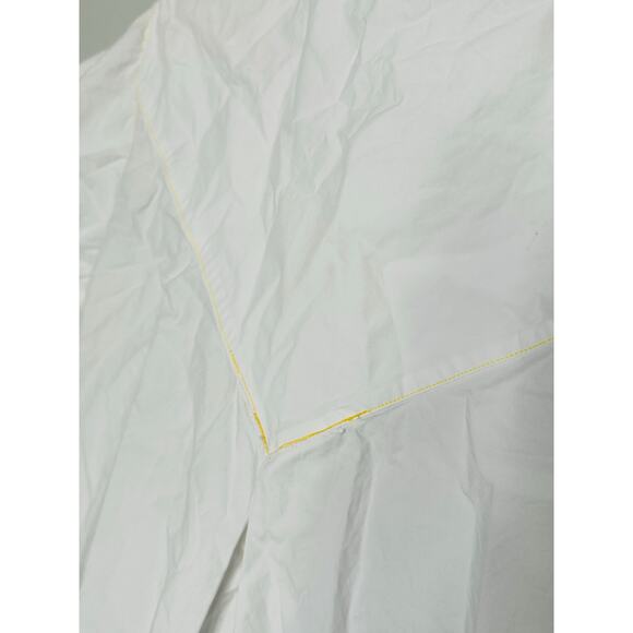 SAUNDERS COLLECTIVE White Cotton Poplin Pockets Button Up Nani Dress Size 4 - Picture 8 of 9